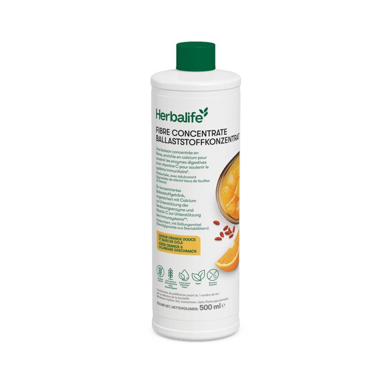 Ballaststoffkonzentrat, süße Orange & Gojibeere Geschmack in 500 ml Flasche von Herbalife.