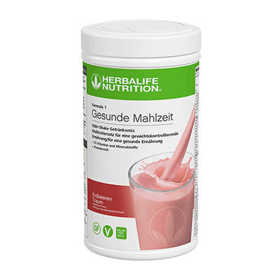 Formula 1 Shake - Gesunder Mahlzeitersatz mit 18g Protein in Erdbeeren Traum Geschmack, 550 g Packung von Herbalife.