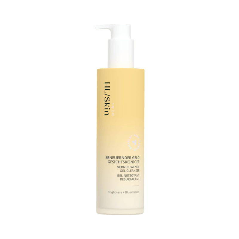 HL/Skin Erneuernder Gelo Gesichtsreiniger 147 ml in einer eleganten Flasche, sanfter Gelreiniger für frische Haut.