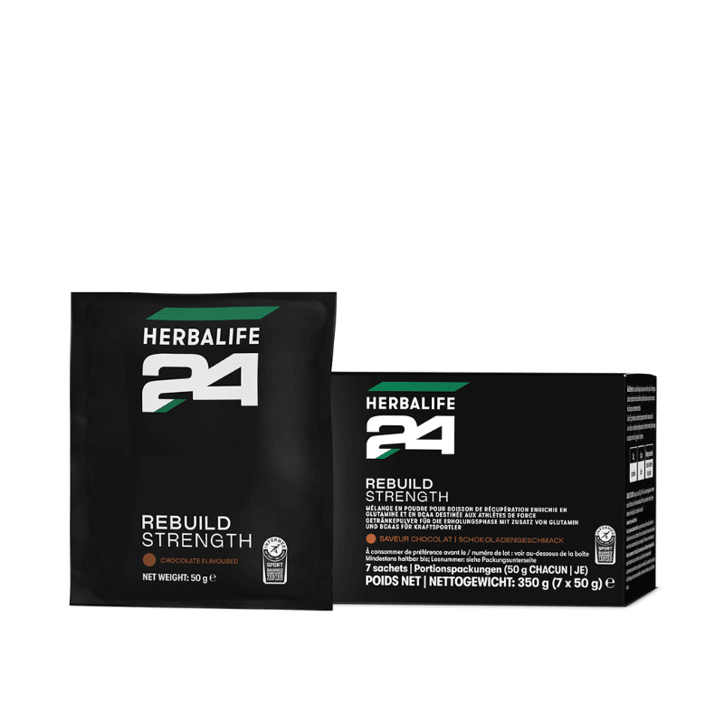 Herbalife24 Rebuild Strength 7 Portionspackungen, Schokoladengeschmack, Post-Workout-Getränke für Regeneration.