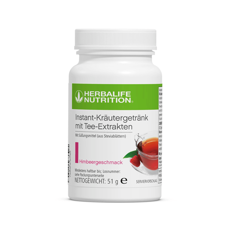 Instant-Kräutergetränk mit Tee-Extrakten in Himbeergeschmack, kalorienarm, 51 g von Herbalife Nutrition.