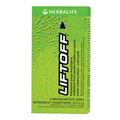 Liftoff Zitrone - Limonegeschmack Energy-Drink mit 10 Brausetabletten in grünem Karton.