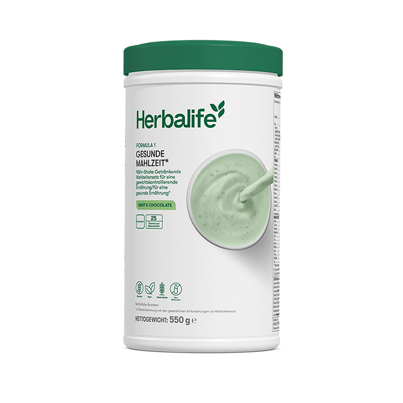 Formula 1 Shake - Gesunder Mahlzeitersatz mit 18g Protein Mint & Chocolate Geschmack 550g Dose