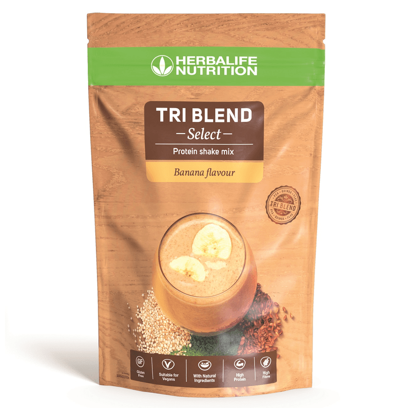 Tri-Blend Select - Protein-Getränkemi, Banane Geschmack, proteinreicher Shake mit natürlichen Zutaten.
