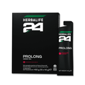 H24 Prolong Energy Gel Erdbeere in einer Verpackung mit 10 Beuteln à 45g, ideal für schnelle Energiezufuhr.